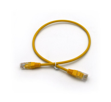 ΚΑΛΩΔΙΟ UTP Cat5e ΧΑΛΚΟΥ(CU) 4x2x7*0.16mm 0.5m PRO ΚΙΤΡΙΝΟ