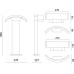 LED ΦΩΤΙΣΤΙΚΟ ΑΛΟΥΜΙΝΙΟΥ ΚΑΜΠΥΛΗ ΣΕ ΚΟΛΩΝΑ 50cm 10W 4000Κ ΣΚΟΥΡΙΑ