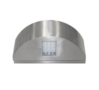 LED ΦΩΤΙΣΤΙΚΟ ΔΙΠΛΟ ΗΜΙΚΥΚΛΙΟ ΕΠΙΤΟΙΧΟ ΑΛΟΥΜΙΝΙΟΥ 3.3W ΜΠΛΕ ΣΑΤΙΝΕ