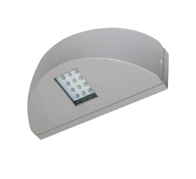 LED ΦΩΤΙΣΤΙΚΟ ΜΟΝΟ ΗΜΙΚΥΚΛΙΟ ΕΠΙΤΟΙΧΟ ΑΛΟΥΜΙΝΙΟΥ 1.6W ΘΕΡΜΟ ΓΚΡΙ