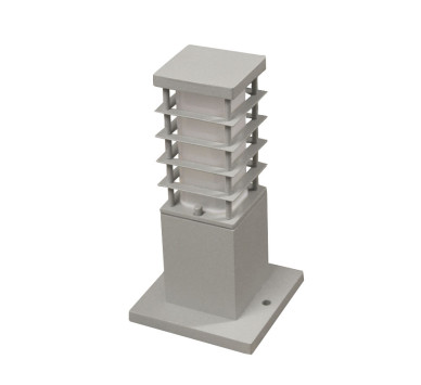 ΚΟΛΩΝΑ ΑΛΟΥΜΙΝΙΟΥ ΤΕΤΡΑΓΩΝΗ ΜΕ ΣΚΙΑΣ D70X70 h23cm ΝΤΟΥΙ Ε27 ΓΚΡΙ