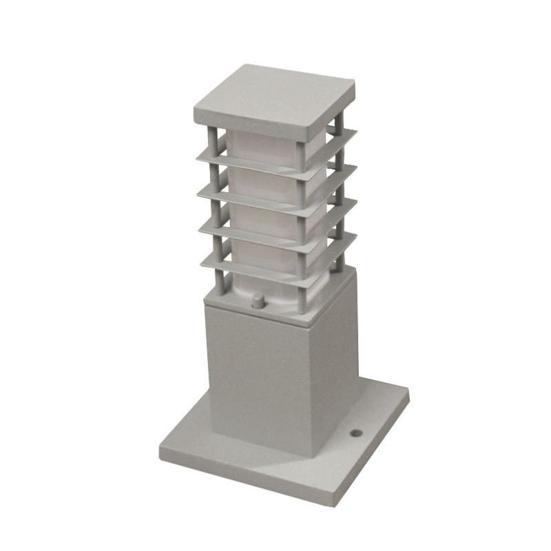ΚΟΛΩΝΑ ΑΛΟΥΜΙΝΙΟΥ ΤΕΤΡΑΓΩΝΗ ΜΕ ΣΚΙΑΣ D70X70 h23cm ΝΤΟΥΙ Ε27 ΓΚΡΙ