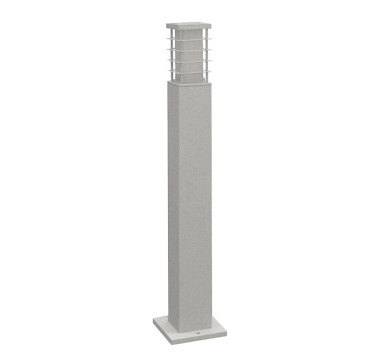 ΚΟΛΩΝΑ ΑΛΟΥΜΙΝΙΟΥ ΤΕΤΡΑΓΩΝΗ ΜΕ ΣΚΙΑΣ D70X70 h65cm ΝΤΟΥΙ Ε27 ΓΚΡΙ