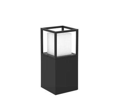 ΚΟΛΩΝΑ ΑΛΟΥΜΙΝΙΟΥ ΤΕΤΡΑΓΩΝΗ D150X150mm h30cm ΝΤΟΥΙΕ27 ΓΡΑΦΙΤΗ