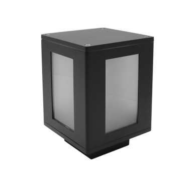 ΦΩΤΙΣΤΙΚΟ ΑΛΟΥΜΙΝΙΟΥ ΤΕΤΡΑΓΩΝΟ D15x15cm h:22cm Ε27 ΜΑΥΡΟ