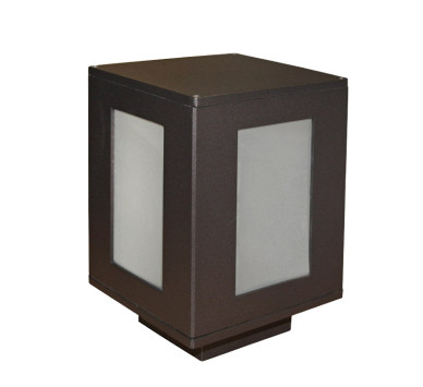 ΦΩΤΙΣΤΙΚΟ ΑΛΟΥΜΙΝΙΟΥ ΤΕΤΡΑΓΩΝO D15x15cm h:22cm Ε27 ΣΚΟΥΡΙΑ