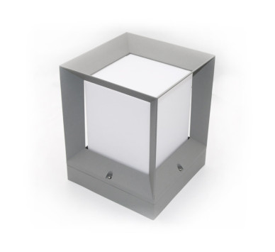 ΦΩΤΙΣΤΙΚΟ ΑΛΟΥΜΙΝΙΟΥ ΤΕΤΡΑΓΩΝΟ D22x22cm h:27cm Ε27 ΓΚΡΙ