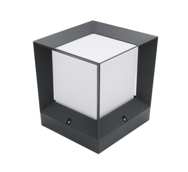 ΦΩΤΙΣΤΙΚΟ ΑΛΟΥΜΙΝΙΟΥ ΤΕΤΡΑΓΩΝΟ D22x22cm h:27cm Ε27 ΓΡΑΦΙΤΗΣ