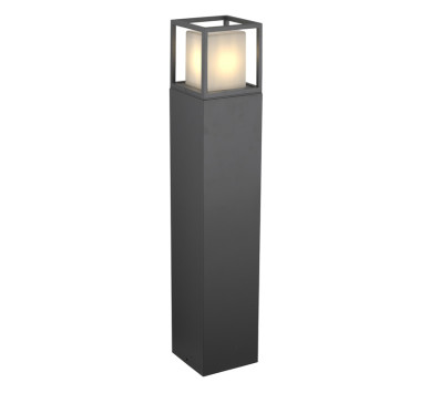 ΚΟΛΩΝΑ ΑΛΟΥΜΙΝΙΟΥ ΤΕΤΡΑΓΩΝΗ D150X150mm h80cm ΝΤΟΥΙ Ε27 ΓΡΑΦΙΤΗΣ