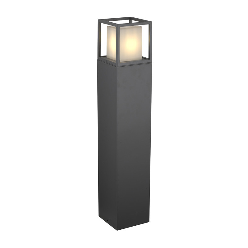 ΚΟΛΩΝΑ ΑΛΟΥΜΙΝΙΟΥ ΤΕΤΡΑΓΩΝΗ D150X150mm h80cm ΝΤΟΥΙ Ε27 ΓΡΑΦΙΤΗΣ