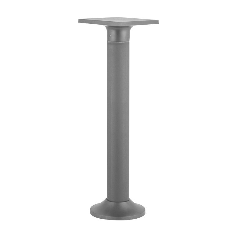 LED ΚΟΛΩΝΑ PC EΜΜΕΣΟΥ ΦΩΤΙΣΜΟΥ ΤΕΤΡΑΓΩΝΗ h70cm 8W 3000Κ IP54 ΓΚΡΙ