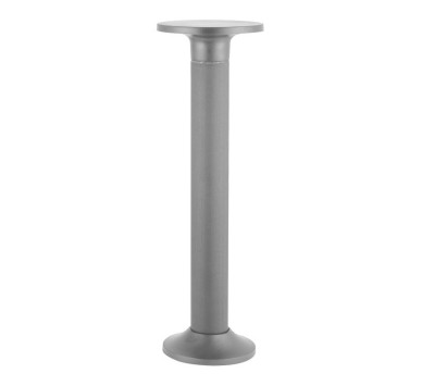 LED ΚΟΛΩΝΑ PC ΕΜΜΕΣΟΥ ΦΩΤΙΣΜΟΥ ΣΤΡΟΓΓΥΛ. h70cm 8W 3000Κ IP54 ΓΚΡΙ