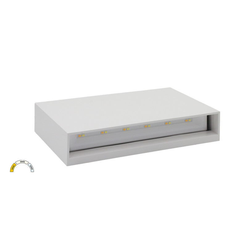 LED ΦΩΤΙΣΤΙΚΟ PC ΟΡΘΟΓΩΝΙΟ ΔΙΠΛΗΣ ΚΑΤΕΥΘΥΝΣΗΣ 12W CCT IP65 ΛΕΥΚΟ