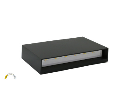 LED ΦΩΤΙΣΤΙΚΟ PC ΟΡΘΟΓΩΝΙΟ ΔΙΠΛΗΣ ΚΑΤΕΥΘΥΝΣ.12W CCT IP65 ΓΡΑΦΙΤΗ