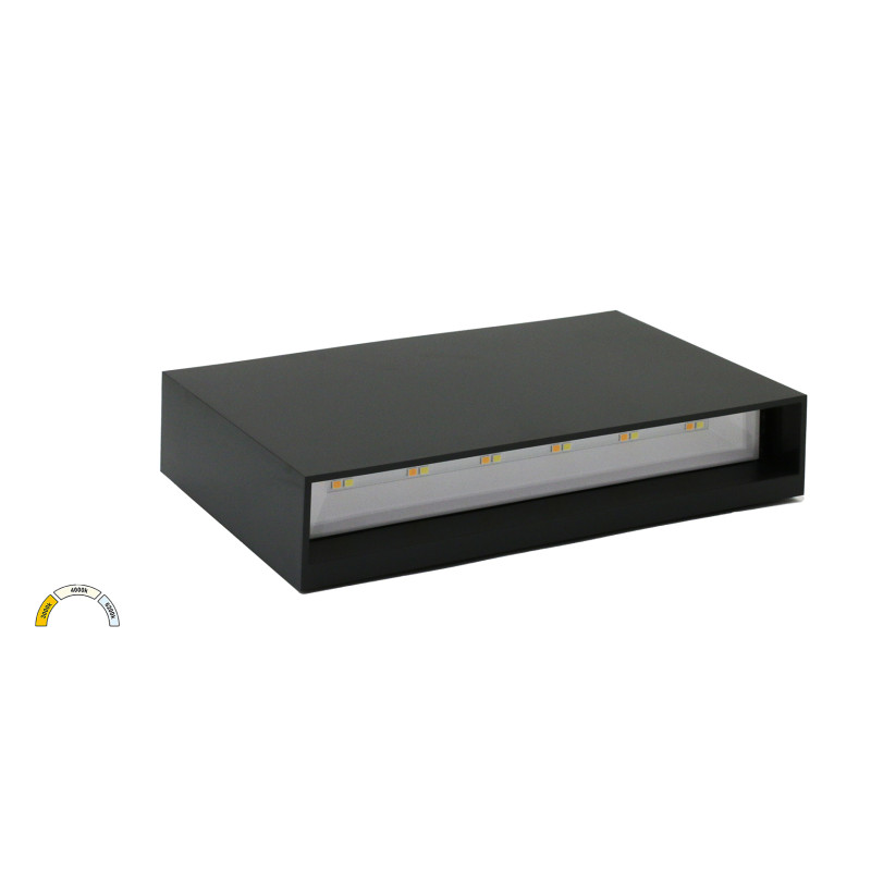 LED ΦΩΤΙΣΤΙΚΟ PC ΟΡΘΟΓΩΝΙΟ ΔΙΠΛΗΣ ΚΑΤΕΥΘΥΝΣ.12W CCT IP65 ΓΡΑΦΙΤΗ