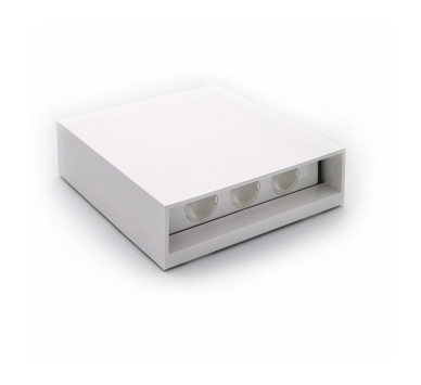 LED ΦΩΤΙΣΤΙΚΟ PC ΤΕΤΡΑΓΩΝΟ ΔΙΠΛΗΣ ΚΑΤΕΥΘΥΝΣΗΣ 6W 3000Κ IP65 ΛΕΥΚO
