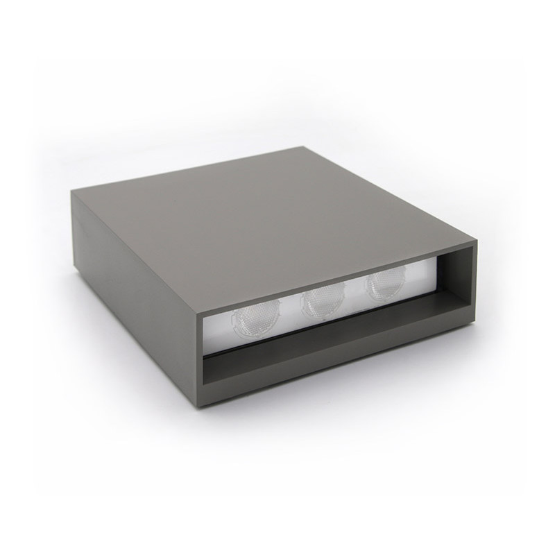 LED ΦΩΤΙΣΤΙΚΟ PC ΤΕΤΡΑΓΩΝΟ ΔΙΠΛΗΣ ΚΑΤΕΥΘΥΝΣΗΣ 6W 3000Κ IP65 ΓΚΡΙ