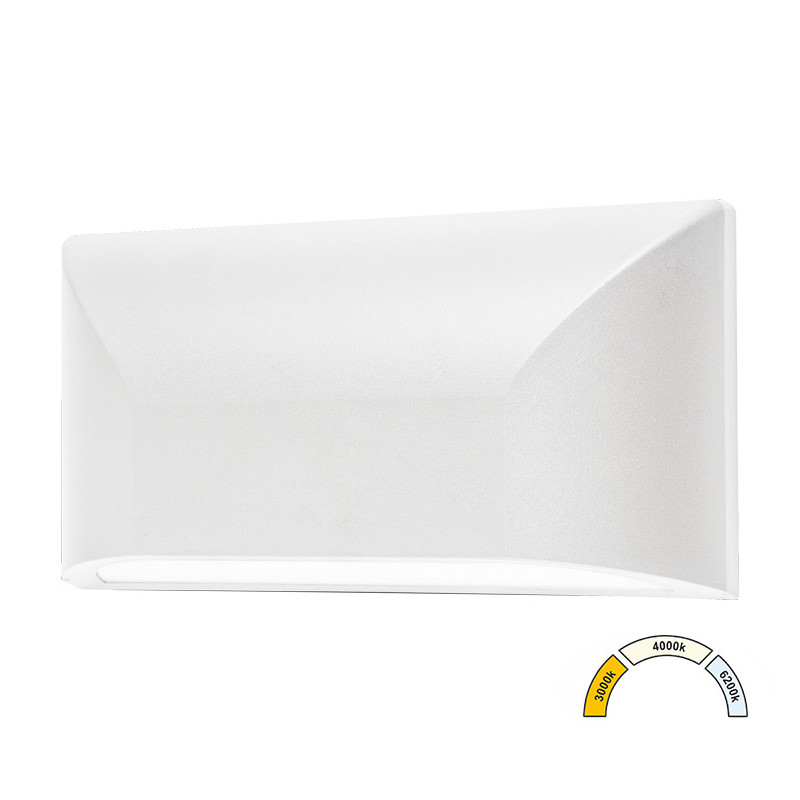 LED ΦΩΤΙΣΤΙΚΟ PC ΕΠΙΤΟΙΧΟ ΟΒΑΛ ΜΟΝΗΣ ΚΑΤΕΥΘΥΝΣ. 6W CCT IP65 ΛΕΥΚO