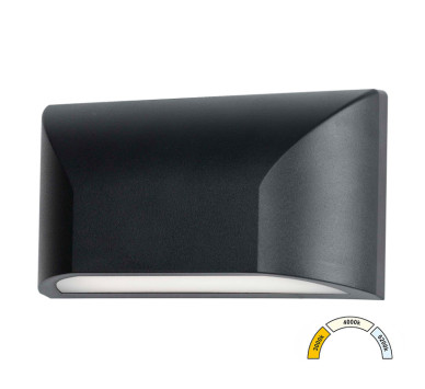 LED ΦΩΤΙΣΤΙΚΟ PC ΕΠΙΤΟΙΧΟ ΟΒΑΛ ΜΟΝΗΣ ΚΑΤΕΥΘ.6W CCT IP65 ΓΡΑΦΙΤΗΣ