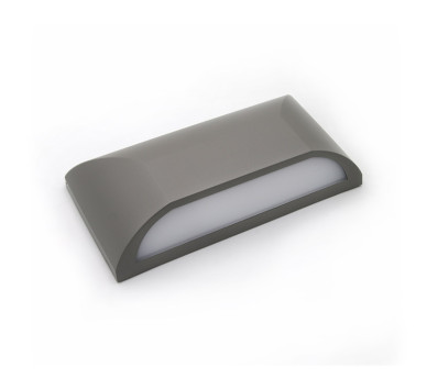 LED ΦΩΤΙΣΤΙΚΟ PC ΕΠΙΤΟΙΧΟ ΟΒΑΛ ΜΟΝΗΣ ΚΑΤΕΥΘΥΝ.6W 3000Κ IP65 ΓΚΡΙ