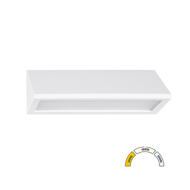 LED ΦΩΤΙΣΤΙΚΟ PC ΕΠΙΤΟΙΧΟ ΤΡΙΓΩΝΟ 8W CCT IP65 ΛΕΥΚΟ