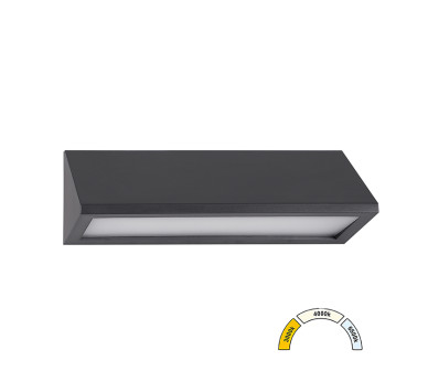 LED ΦΩΤΙΣΤΙΚΟ PC ΕΠΙΤΟΙΧΟ ΤΡΙΓΩΝΟ 8W CCT IP65 ΓΡΑΦΙΤΗΣ
