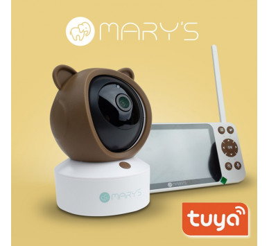 MARY'S ΗΛΕΚΤΡΟΝΙΚΟ ΜΟΝΙΤΟΡ ΜΩΡΟΥ 2 ΣΕ 1 ΑΡΚΟΥΔΑΚΙ ΚΑΦΕ WIFI TUYA