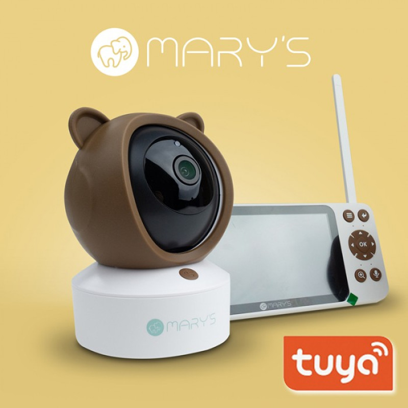 MARY'S ΗΛΕΚΤΡΟΝΙΚΟ ΜΟΝΙΤΟΡ ΜΩΡΟΥ 2 ΣΕ 1 ΑΡΚΟΥΔΑΚΙ ΚΑΦΕ WIFI TUYA