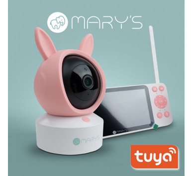 MARY'S ΗΛΕΚΤΡΟΝΙΚΟ ΜΟΝΙΤΟΡ ΜΩΡΟΥ ΛΑΓΟΥΔΑΚΙ ΡΟΖ WIFI TUYA