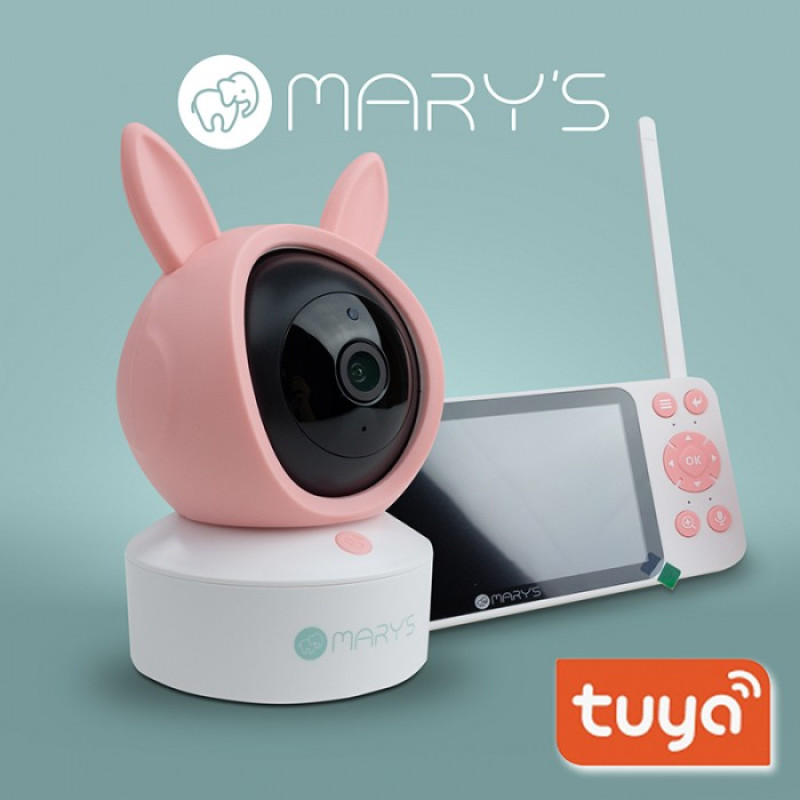 MARY'S ΗΛΕΚΤΡΟΝΙΚΟ ΜΟΝΙΤΟΡ ΜΩΡΟΥ ΛΑΓΟΥΔΑΚΙ ΡΟΖ WIFI TUYA