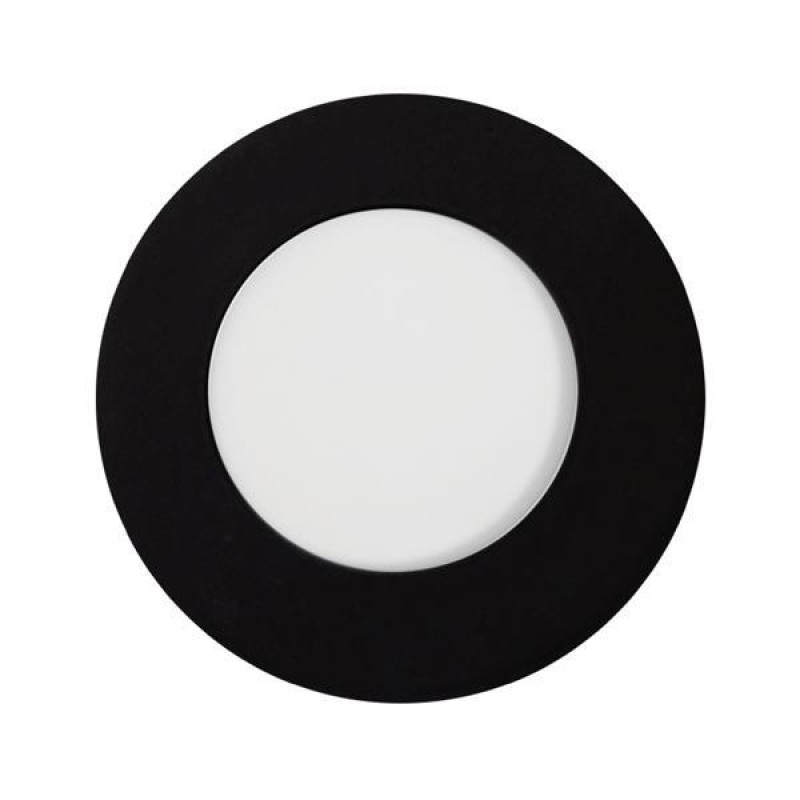 ΦΩΤΙΣΤΙΚΟ ΧΩΝΕΥΤΟ LED SLIM 3W 6500K Φ85 ΜΑΥΡΟ PLUS