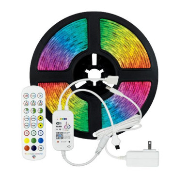 ΤΑΙΝΙΑ LED KIT 5 ΜΕΤΡΩΝ RGB 12V + DRIVER + Wifi CONTROLLER ΜΕ ΜΟΥΣΙΚΗ IP20