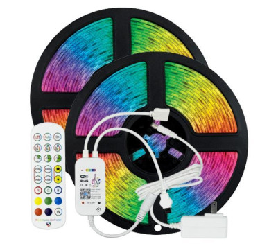 ΤΑΙΝΙΑ LED KIT 2 Χ 5 ΜΕΤΡΩΝ RGB 12V + DRIVER + Wifi CONTROLLER ΜΕ ΜΟΥΣΙΚΗ IP20
