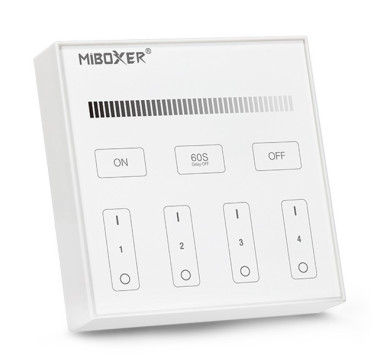 ΑΣΥΡΜΑΤΟ ΧΕΙΡΙΣΤΗΡΙΟ ΤΟΙΧΟΥ RF DIMMER ΕΞΩΤΕΡΙIKO ΤΕΤΡΑΓΩΝΟ 4  ΚΑΝΑΛΙΑ ΓΙΑ ΜΟΝΟΧΡΩΜΗ