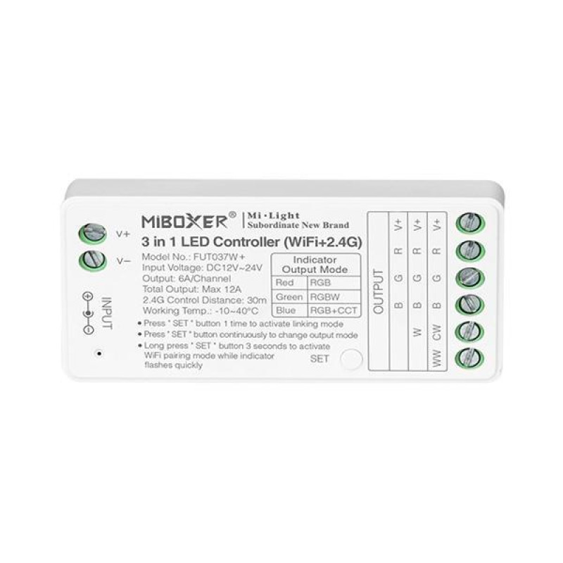 ΑΣΥΡΜΑΤΟ RF Wifi CONTROLLER RGB-RGBW 6A DC 12V/144W 24V/240W
