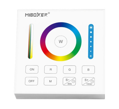 ΑΣΥΡΜΑΤΟ ΧΕΙΡΙΣΤΗΡΙΟ ΤΟΙΧΟΥ RF DIMMER ΕΞΩΤΕΡΙIKO ΤΕΤΡΑΓΩΝΟ 4  ΚΑΝΑΛΙΑ RGB+CCT