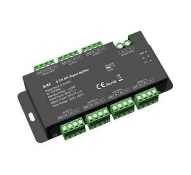 SPI SPLITER (PIXEL) ''SA6'' 1 ΟΜΑΔΑ ΣΕ 6 ΟΜΑΔΕΣ 5-24VDC