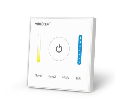 DIMMER ΧΩΝΕΥΤΟ ΓΙΑ ΤΑΙΝΙΑ LED CCT 15A 2 ΚΑΝΑΛΙΑ DC12V/180W 24V/360W