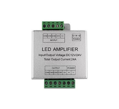ΕΝΙΣΧΥΤΗΣ ΣΗΜΑΤΟΣ ΓΙΑ RGBW ΤΑΙΝΙΑ DC 6AX4 288W/12V 576W/24V
