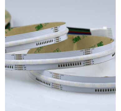 ΤΑΙΝΙΑ LED COB 5M 12W 24V RGBW 4000K 640L/M IP44 PRO
