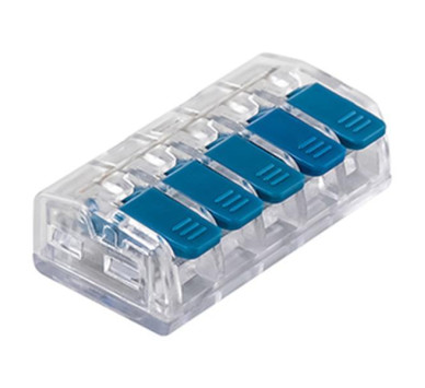 ΚΛΕΜΜΑ SL-415 5 ΘΕΣΕΩΝ ΜΕ ΥΠΟΔΟΧΗ 0,20-4mm 32Α 400V ΜΠΛΕ