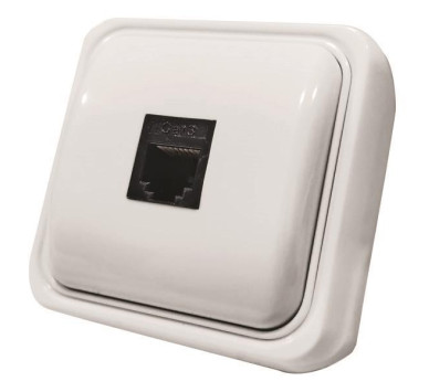 ΠΡΙΖΑ ΜΙΝΙ DATA ΜΟΝΗ RJ45 8P8C ΛΕΥΚΗ IP20