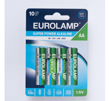 ΜΠΑΤΑΡΙΑ ΑΛΚΑΛΙΚΗ ΑΑ (LR6) 4τμχ 1.5V