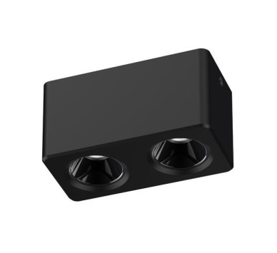 ΣΠΟΤ ΕΞΩΤΕΡΙΚΑ ΑΛΟΥΜΙΝΙΟΥ 2x7W 3CCT 75X150X79 ΜΑΥΡΟ