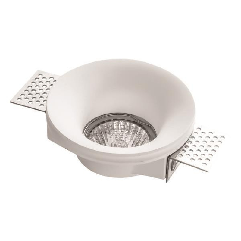 ΣΠΟΤ ΓΥΨΙΝΟ ΜΟΝΟ ΣΤΡΟΓΓΥΛΟ 1XGU10 Φ100x40mm
