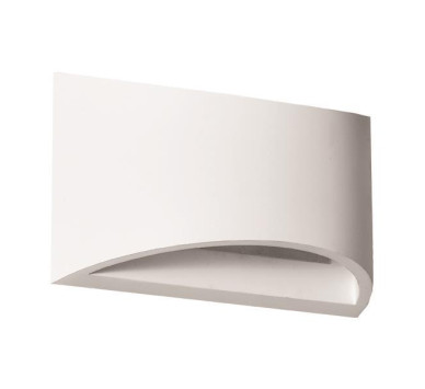 ΑΠΛΙΚΑ ΤΟΙΧΟΥ ΟΒΑΛ MEDIUM ΓΥΨΙΝΗ G9 1x6W 200x80x120mm