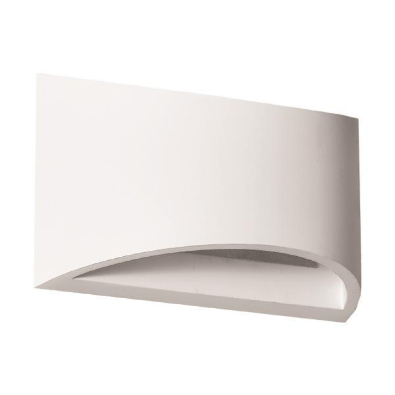 ΑΠΛΙΚΑ ΤΟΙΧΟΥ ΟΒΑΛ MEDIUM ΓΥΨΙΝΗ G9 1x6W 200x80x120mm