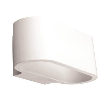 ΑΠΛΙΚΑ ΤΟΙΧΟΥ ΟΒΑΛ SMALL ΓΥΨΙΝΗ G9 1x6W 180x95x90mm