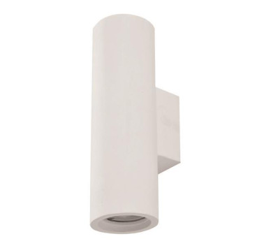 ΑΠΛΙΚΑ ΤΟΙΧΟΥ UP-DOWN ΣΤΡΟΓΓΥΛΛΗ ΓΥΨΙΝΗ 2xGU10 MAX 6W LED Φ75x100x250