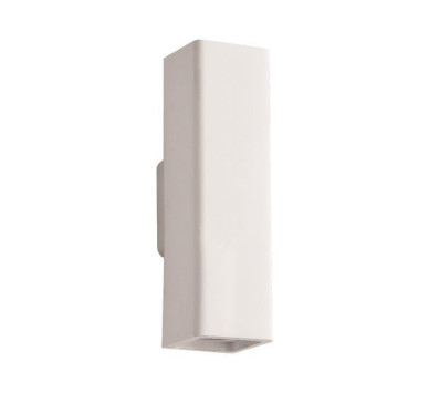 ΑΠΛΙΚΑ ΤΟΙΧΟΥ UP-DOWN ΤΕΤΡΑΓΩΝΗ ΓΥΨΙΝΗ 2xGU10 MAX 6W LED Φ75x100x250mm